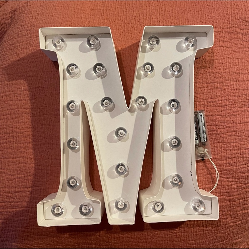 Light up letter M